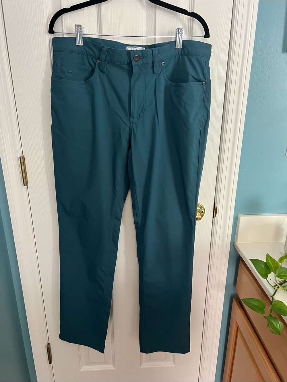 Southern Tide Men's Teal 5 Pocket Chinos